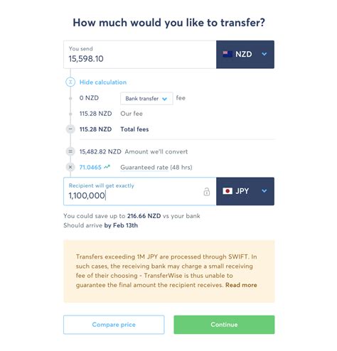 using transferwise for large amounts.